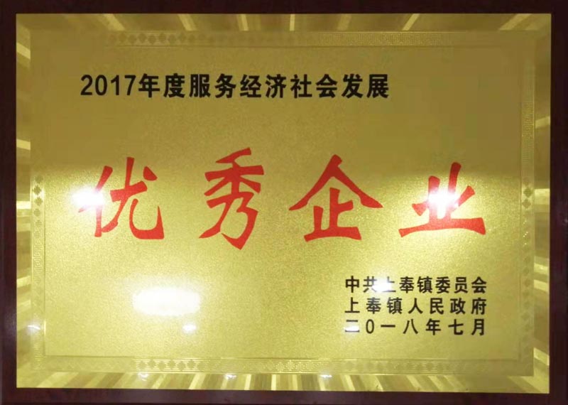 中共上丰镇委员会上丰镇人民政府2018年7月——优秀企业